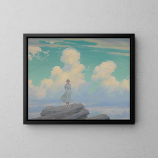 The Veiled Cloud - Charles Courtney Curran — framed artwork on a wall