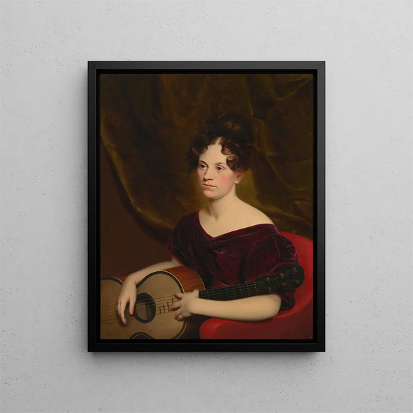 Cora Livingston - Charles Cromwell Ingham — framed artwork on a wall