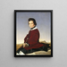 Portrait of a young rider - Charles David — framed artwork on a wall