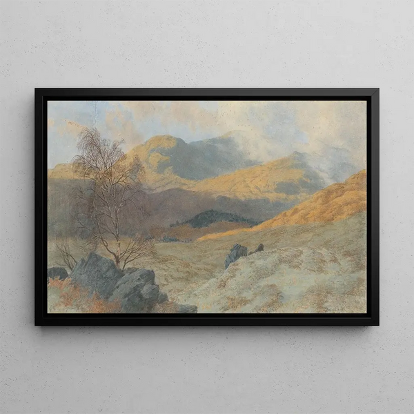 Givre, matin brumeux à Glen Lyon - Charles Davidson — framed artwork on a wall