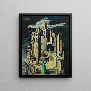 Nocturne à Victoria - Charles Davis — framed artwork on a wall
