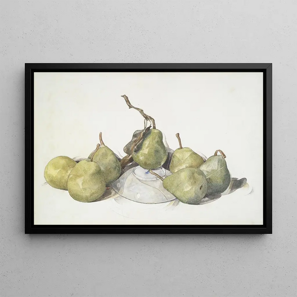 Green Pears Painting - Charles Demuth — framed artwork on a wall