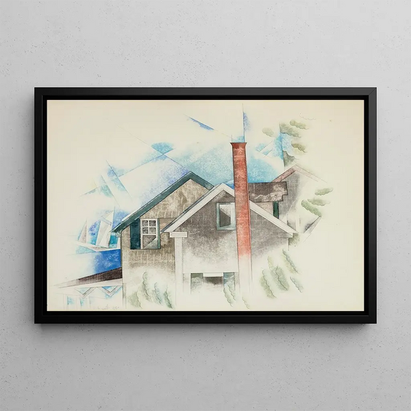 Houses - Charles Demuth — framed artwork on a wall