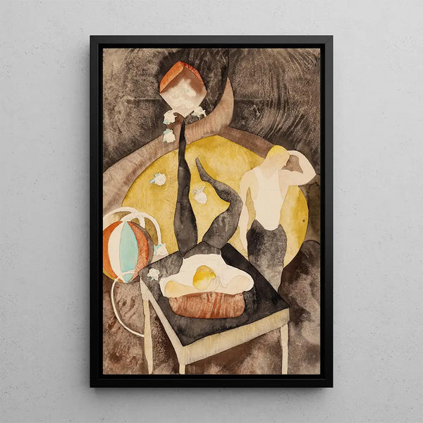 Reproduction of the painting in vaudeville, two acrobats jugglers - Charles Demuth