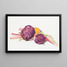Red Cabbages, Rhubarb, and Orange - Charles Demuth — framed artwork on a wall