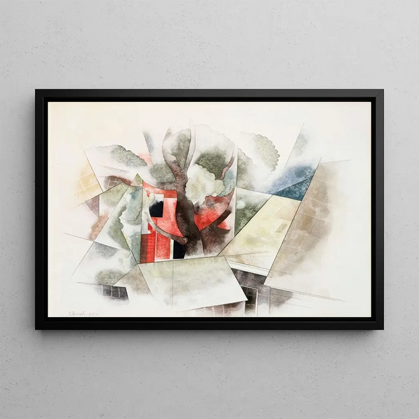 Toits et fantaisie - Charles Demuth — framed artwork on a wall
