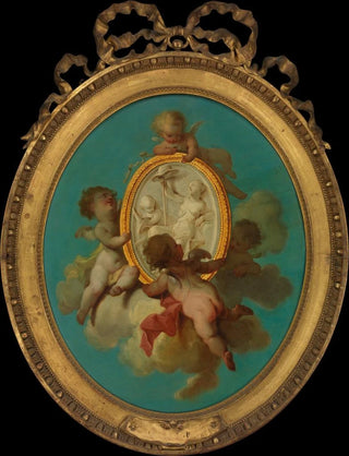 Putti with a medallion - Charles Dominique Joseph Eisen — artwork view
