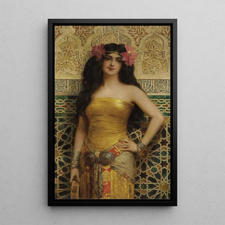Oriental Beauty Painting - Charles Dubreuil — framed artwork on a wall