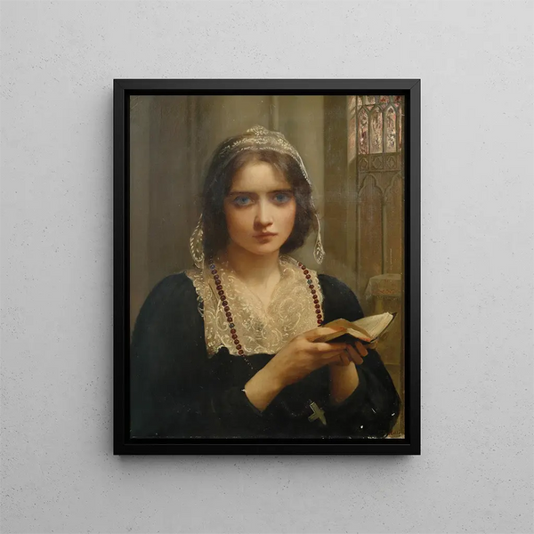 Aux Vêpres - Charles Edward Hall — framed artwork on a wall
