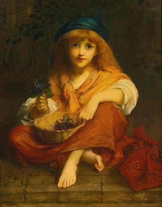 La fille aux fleurs - Charles Edward Hall — artwork view