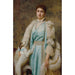 Portrait of a lady in aquamarine dress - Charles Edward Perugini — artwork view