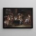 Players of Trictrac - Charles Emmanuel Biset — framed artwork on a wall