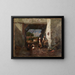 Cour de poules - Charles Émile Jacque — framed artwork on a wall