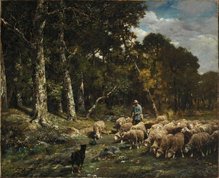 The Flock - Charles Émile Jacque — artwork view