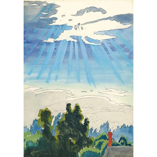 Light of the Sun After the Rain - Charles Ephraim Burchfield — artwork view