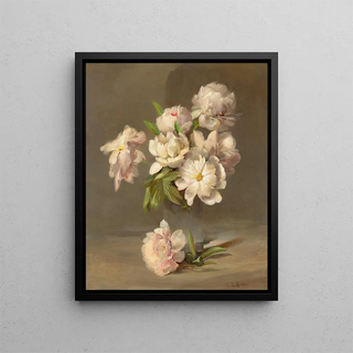 Peonies in a Vase - Charles Ethan Porter — framed artwork on a wall