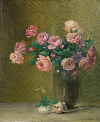 Roses roses sur une table - Charles Ethan Porter — artwork view