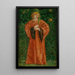a masculine figure dressed in orange holding a palm - Charles Fairfax Murray — framed artwork on a wall