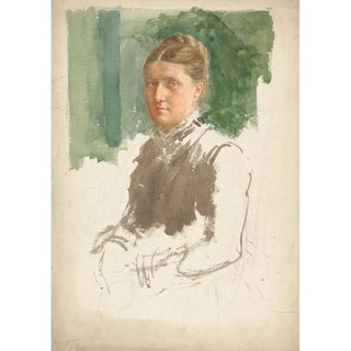 Reproduction of the painting Study of a woman's portrait - Charles Fairfax Murray