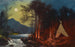 Campement au clair de lune - Charles Ferdinand Wimar — artwork view