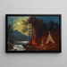 Campement au clair de lune - Charles Ferdinand Wimar — framed artwork on a wall