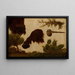 Study for The Wounded Bison on Sage Hill with Bison Head, Stone Berry, and Cactus - Charles Ferdinand Wimar — framed artwork on a wall