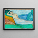 The Rest or Sleeping Saint or Reclining Figure - Charles Filiger — framed artwork on a wall