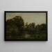 Landscape with Storks - Charles François Daubigny — framed artwork on a wall