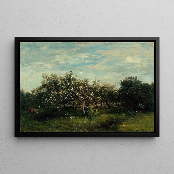 Apple Blossom - Charles François Daubigny — framed artwork on a wall