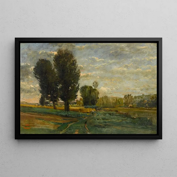 Auvers, les Plumets - Charles François Daubigny — framed artwork on a wall