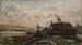 Chalands sur une rivière - Charles François Daubigny — artwork view