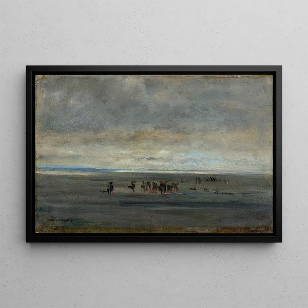 Clam Fishermen - Charles François Daubigny — framed artwork on a wall