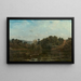 Herons drinking at the edge of a pond - Charles François Daubigny — framed artwork on a wall