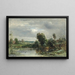 Ducklings on a Lake - Charles François Daubigny — framed artwork on a wall