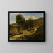Village Entrance - Charles François Daubigny — framed artwork on a wall