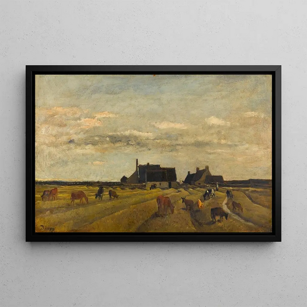 Ferme à Kérity Bretagne - Charles François Daubigny — framed artwork on a wall