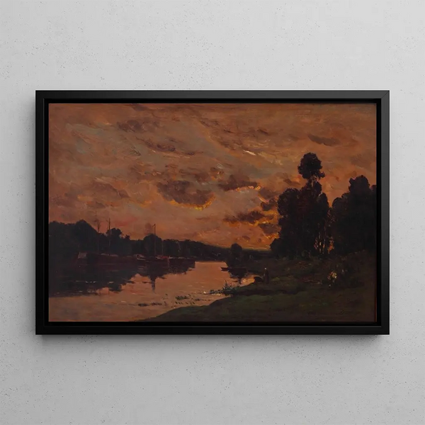 L'après-midi - Charles François Daubigny — framed artwork on a wall