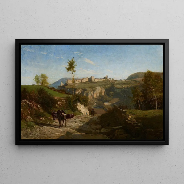 Landscape near Crémieu - Charles François Daubigny — framed artwork on a wall