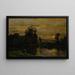Landscape with Ducks - Charles François Daubigny — framed artwork on a wall