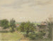Landscape with Houses Between Trees - Charles François Daubigny — artwork view