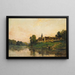 Lavandière et vachère Portejoie - Charles François Daubigny — framed artwork on a wall