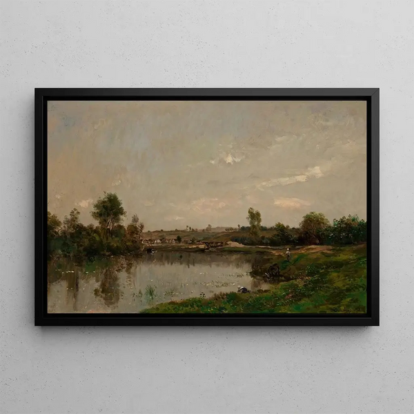 Les Sablons près de Valmondois - Charles François Daubigny — framed artwork on a wall