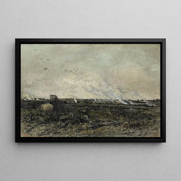October - Charles François Daubigny — framed artwork on a wall
