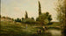 Landscape with Washers - Charles François Daubigny — artwork view