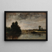 Landscape Painting by Stormy Weather - Charles François Daubigny — framed artwork on a wall