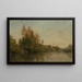 Les rives de l'Oise - Charles François Daubigny — framed artwork on a wall