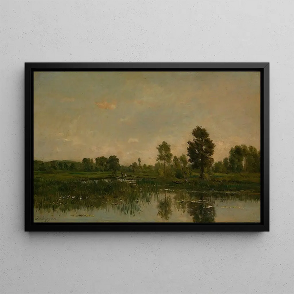 The marsh - Charles François Daubigny — framed artwork on a wall