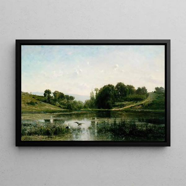 Les Étangs de Gylieu - Charles François Daubigny — framed artwork on a wall
