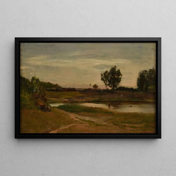 Étang d'Optevoz - Charles François Daubigny — framed artwork on a wall