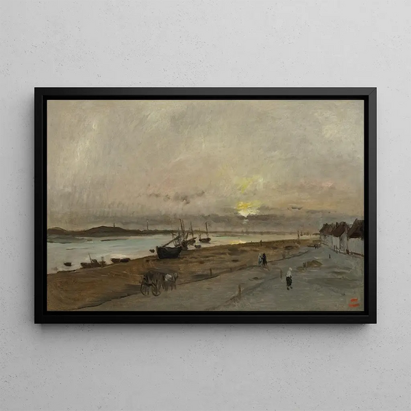 Étaples - Charles François Daubigny — framed artwork on a wall